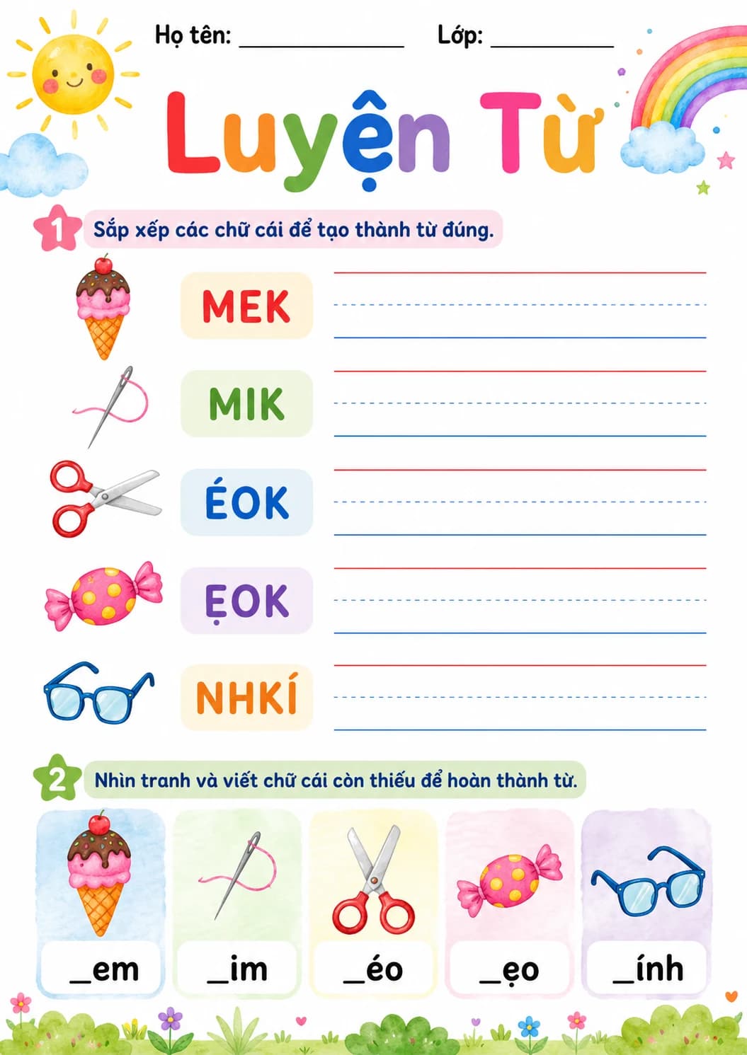 Vietnamese Letter K Phonics Worksheets Pack page 5 printable worksheet preview
