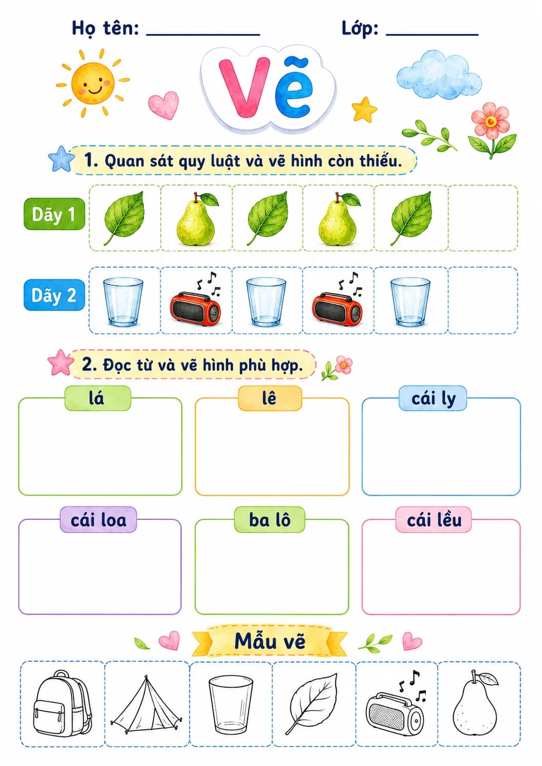 Vietnamese Letter L Phonics Worksheets Pack page 7 printable worksheet preview
