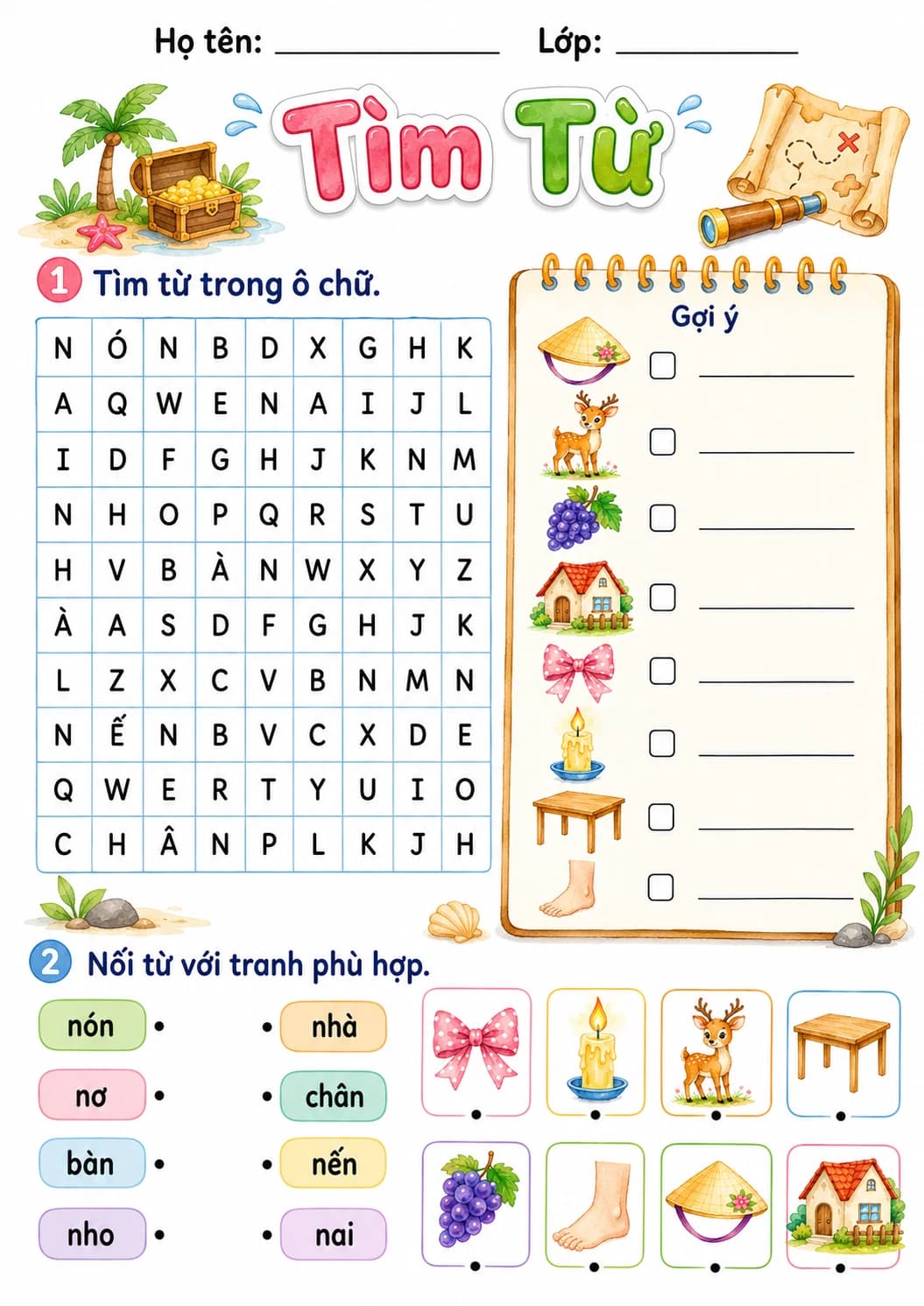 Vietnamese Letter N Phonics Worksheets Pack page 4 printable worksheet preview