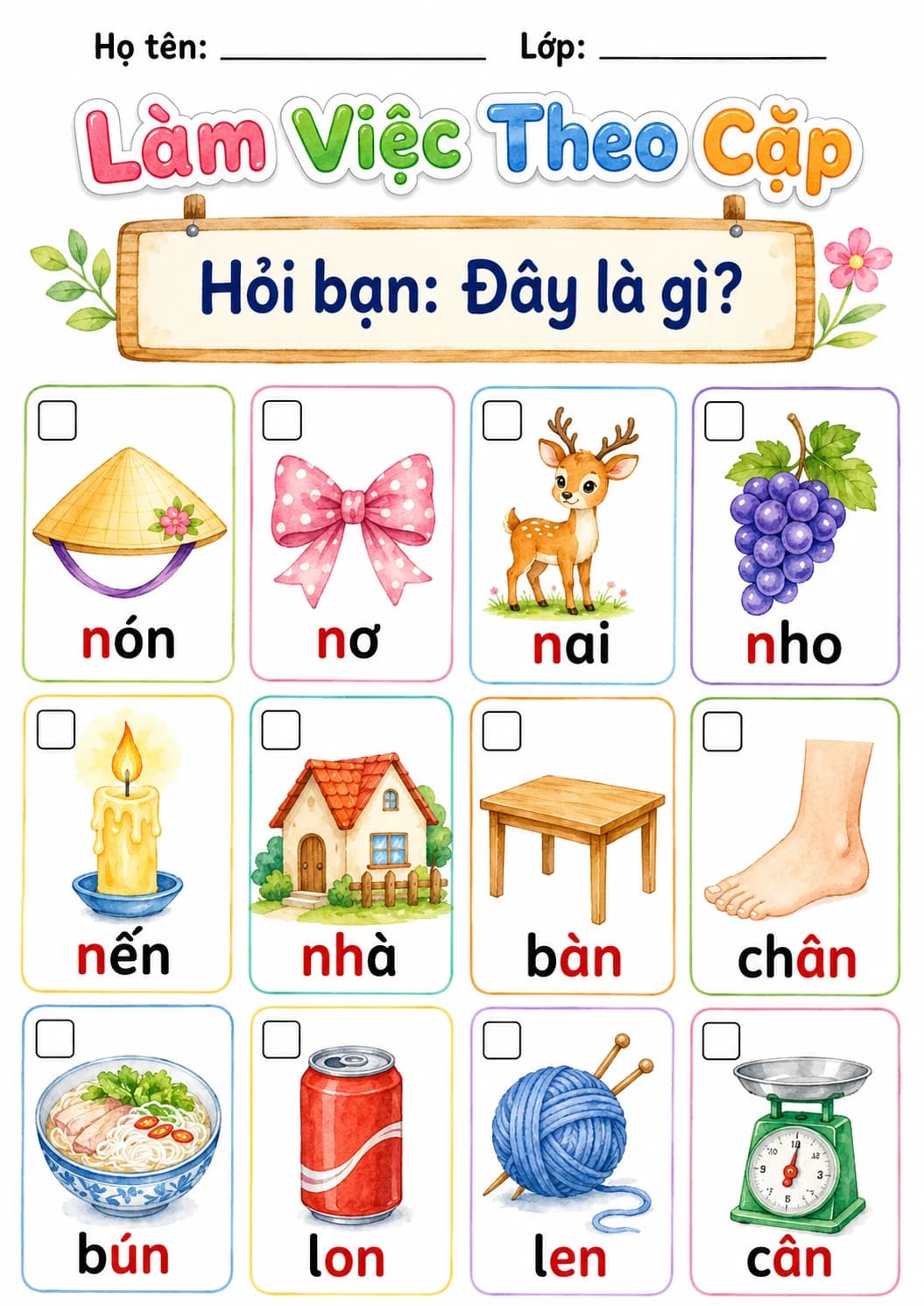 Vietnamese Letter N Phonics Worksheets Pack page 5 printable worksheet preview