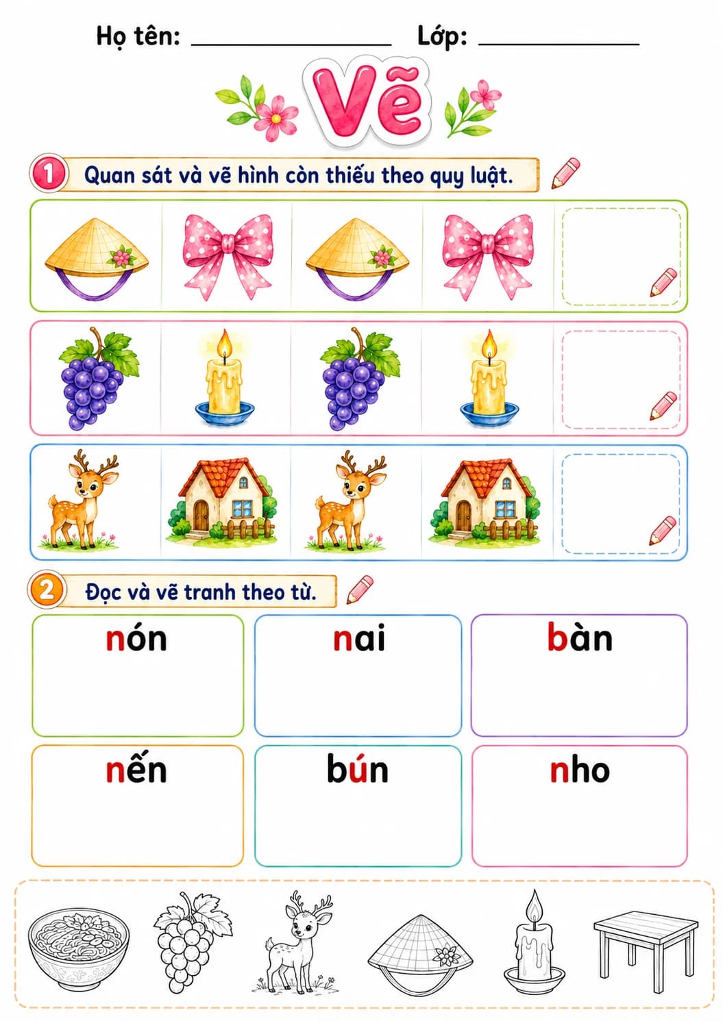 Vietnamese Letter N Phonics Worksheets Pack page 10 printable worksheet preview