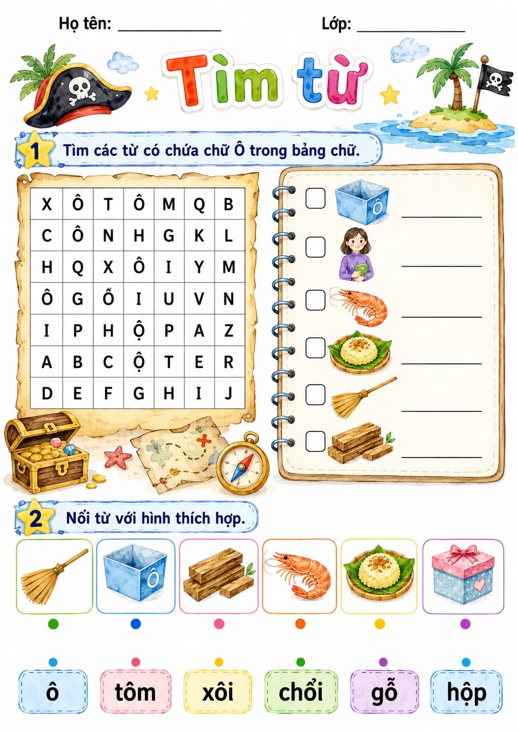 Vietnamese Letter O Circumflex Phonics Worksheets Pack printable worksheet pack preview from KiwiBee