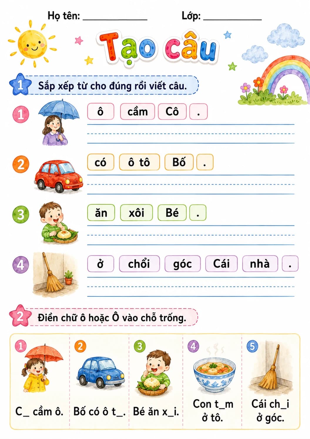 Vietnamese Letter O Circumflex Phonics Worksheets Pack page 4 printable worksheet preview