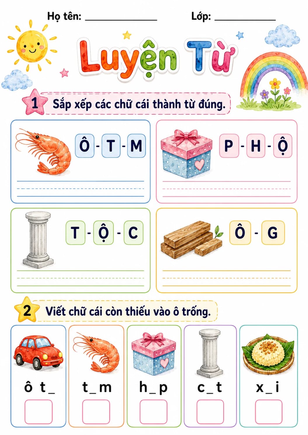 Vietnamese Letter O Circumflex Phonics Worksheets Pack page 9 printable worksheet preview
