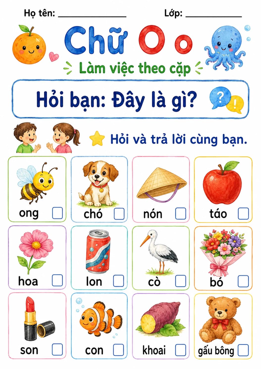 Vietnamese Letter O Phonics Worksheets Pack printable worksheet pack preview from KiwiBee
