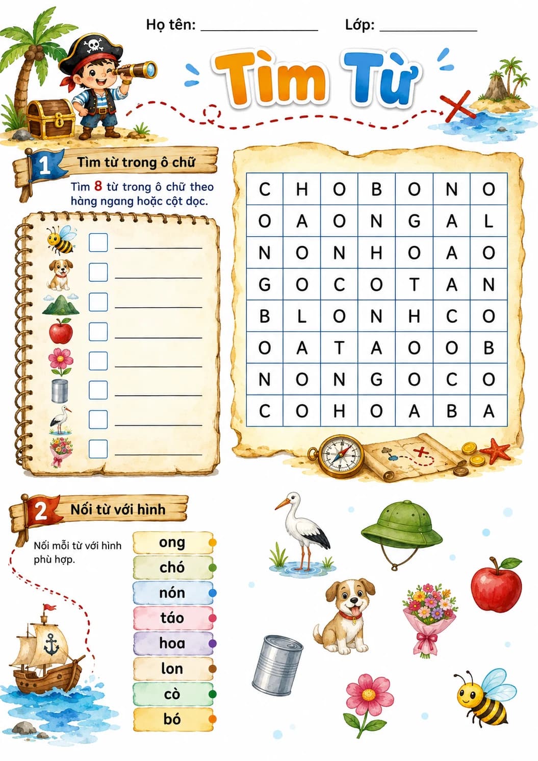 Vietnamese Letter O Phonics Worksheets Pack page 10 printable worksheet preview