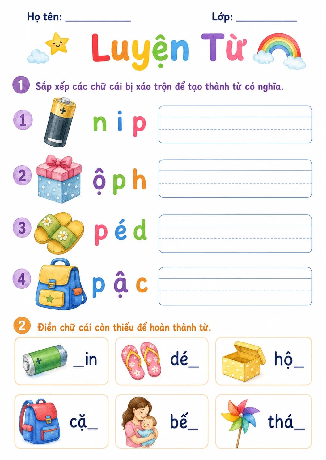 Vietnamese Letter P Phonics Worksheets Pack page 4 printable worksheet preview