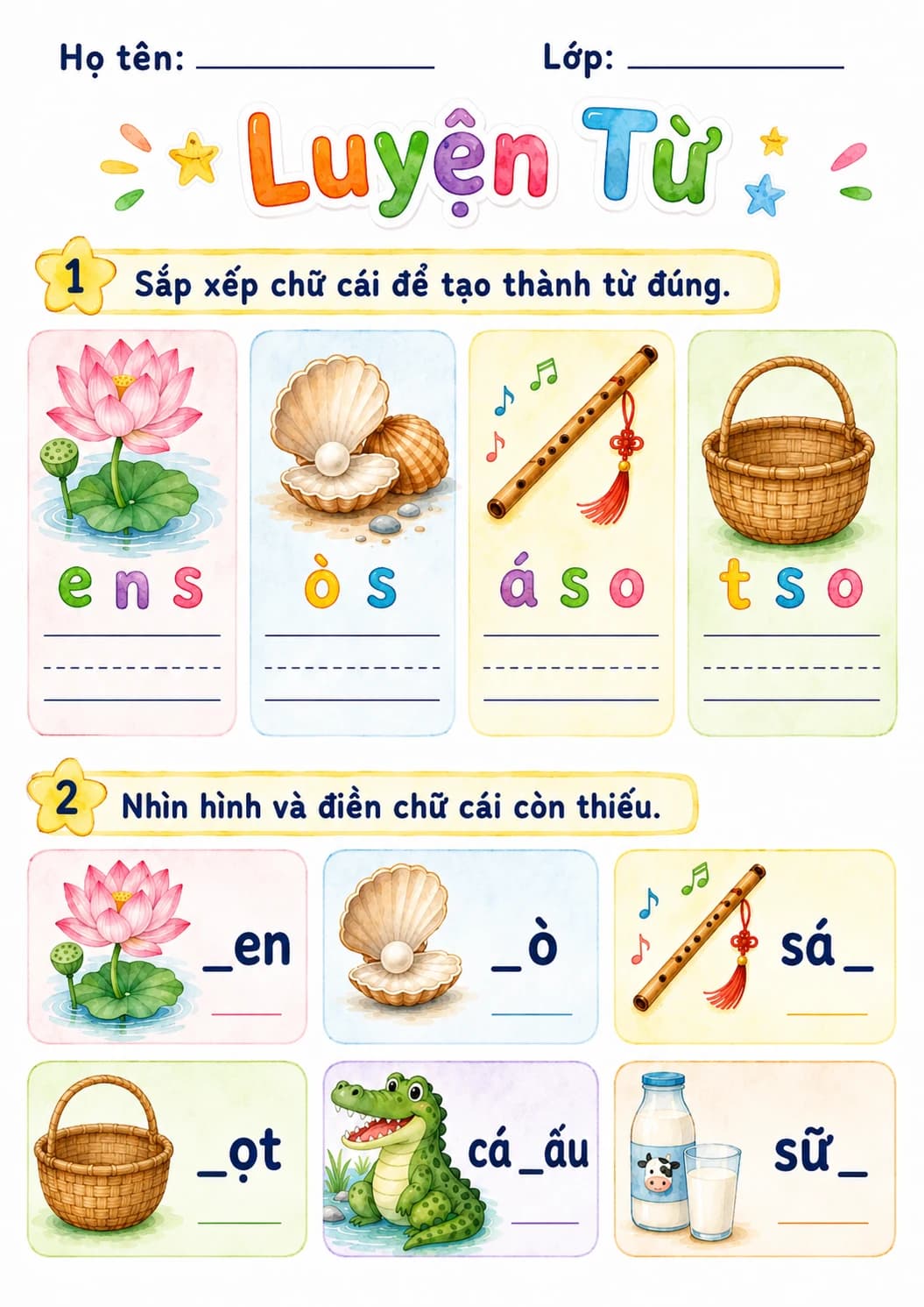 Vietnamese Letter S Phonics Worksheets Pack page 6 printable worksheet preview