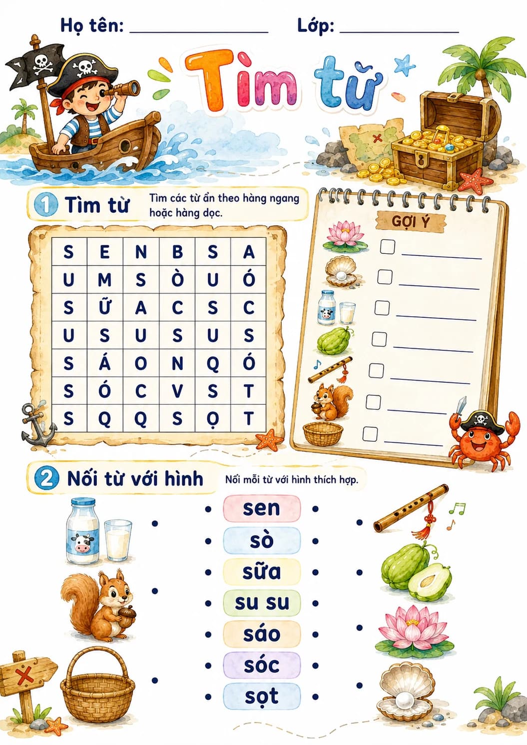 Vietnamese Letter S Phonics Worksheets Pack page 8 printable worksheet preview