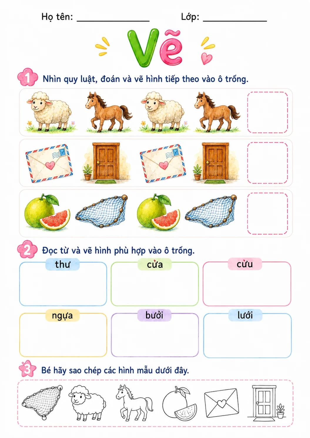 Vietnamese Letter U Horn Phonics Worksheets Pack page 4 printable worksheet preview