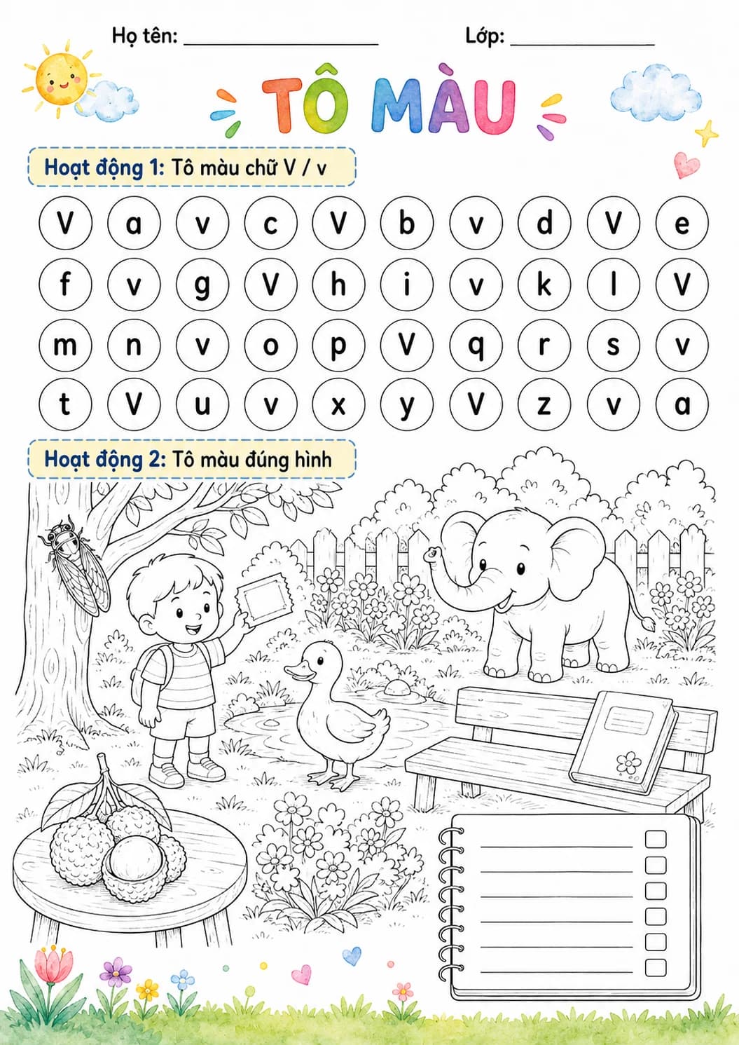 Vietnamese Letter V Phonics Worksheets Pack page 4 printable worksheet preview
