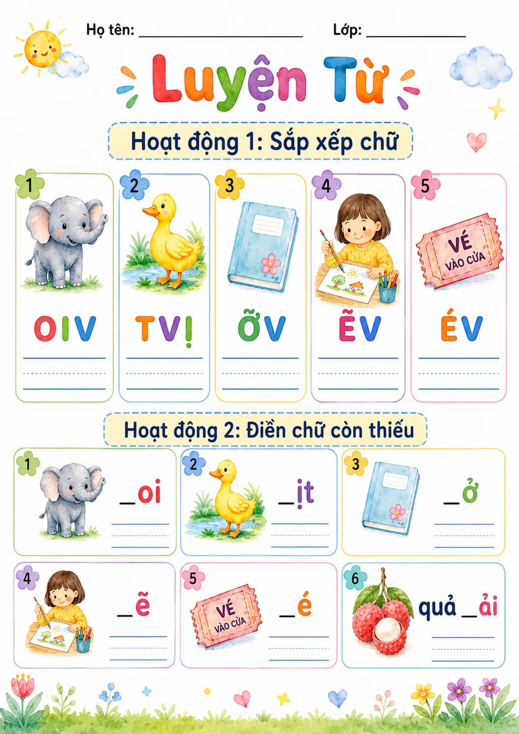 Vietnamese Letter V Phonics Worksheets Pack page 8 printable worksheet preview