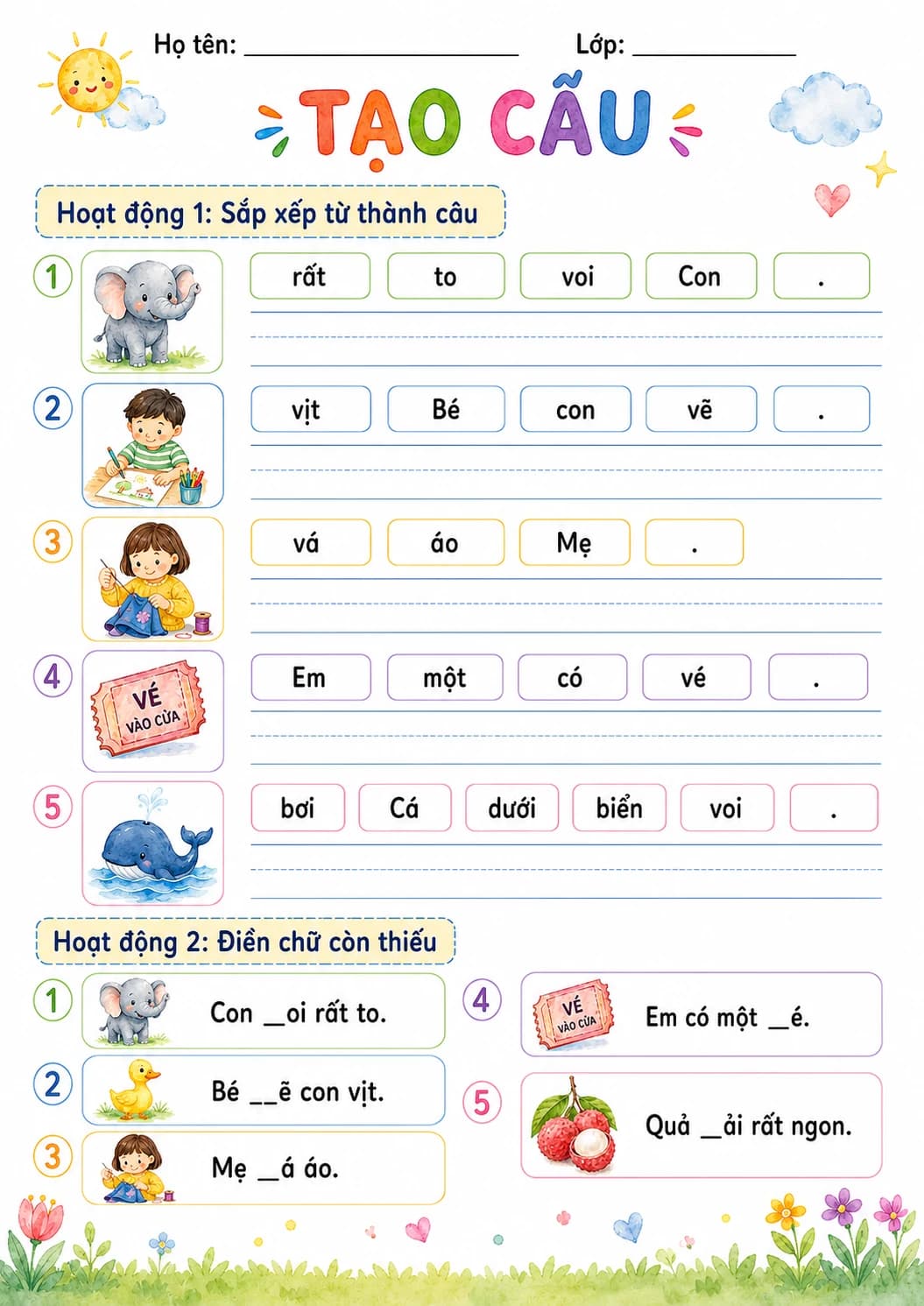Vietnamese Letter V Phonics Worksheets Pack page 9 printable worksheet preview