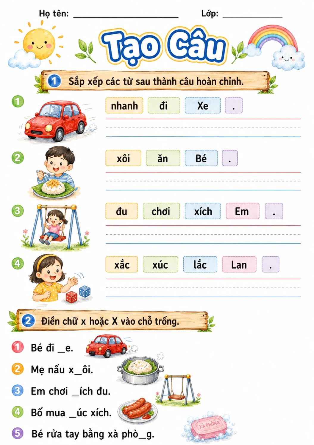 Vietnamese Letter X Phonics Worksheets Pack printable worksheet pack preview from KiwiBee
