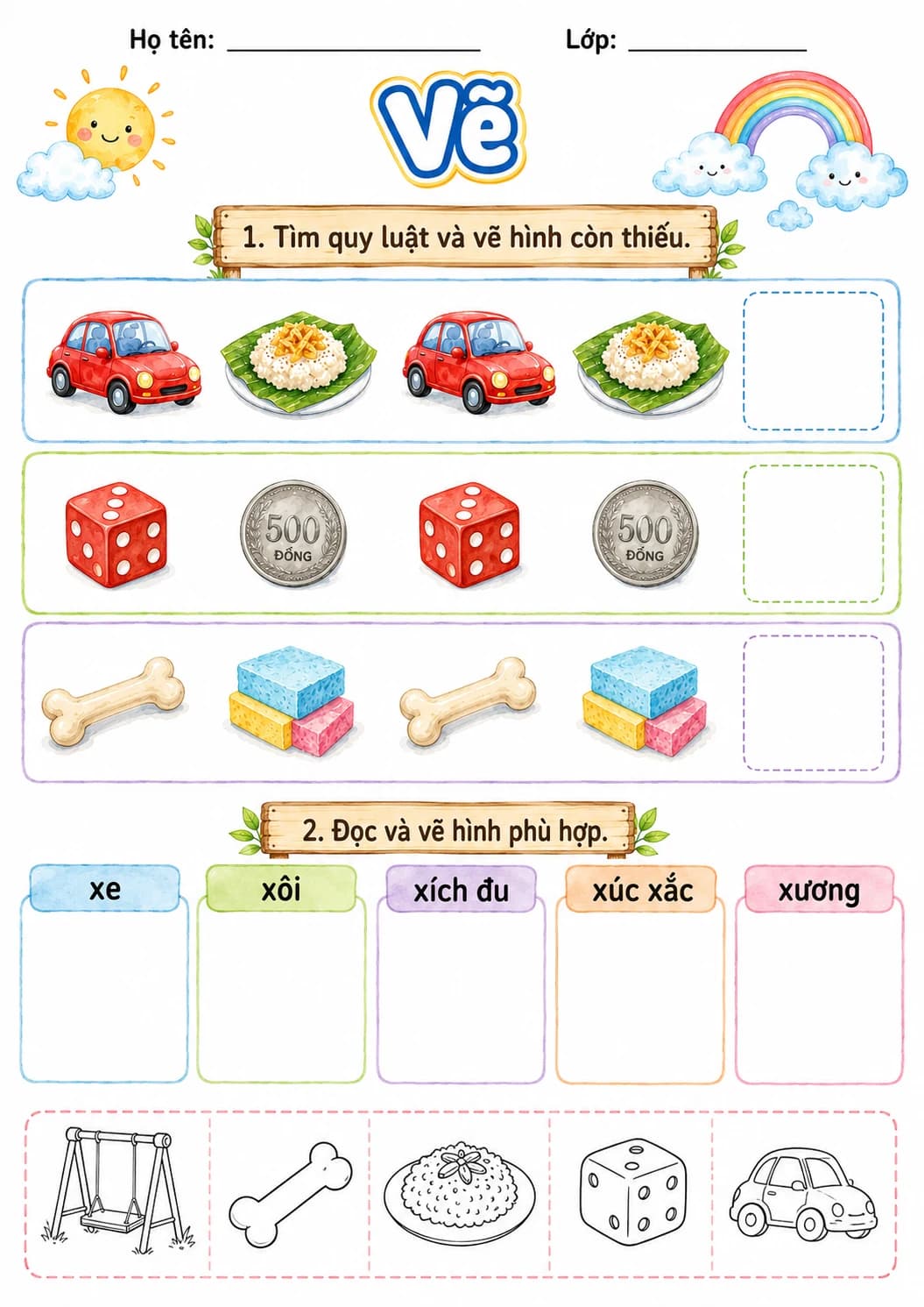 Vietnamese Letter X Phonics Worksheets Pack page 9 printable worksheet preview