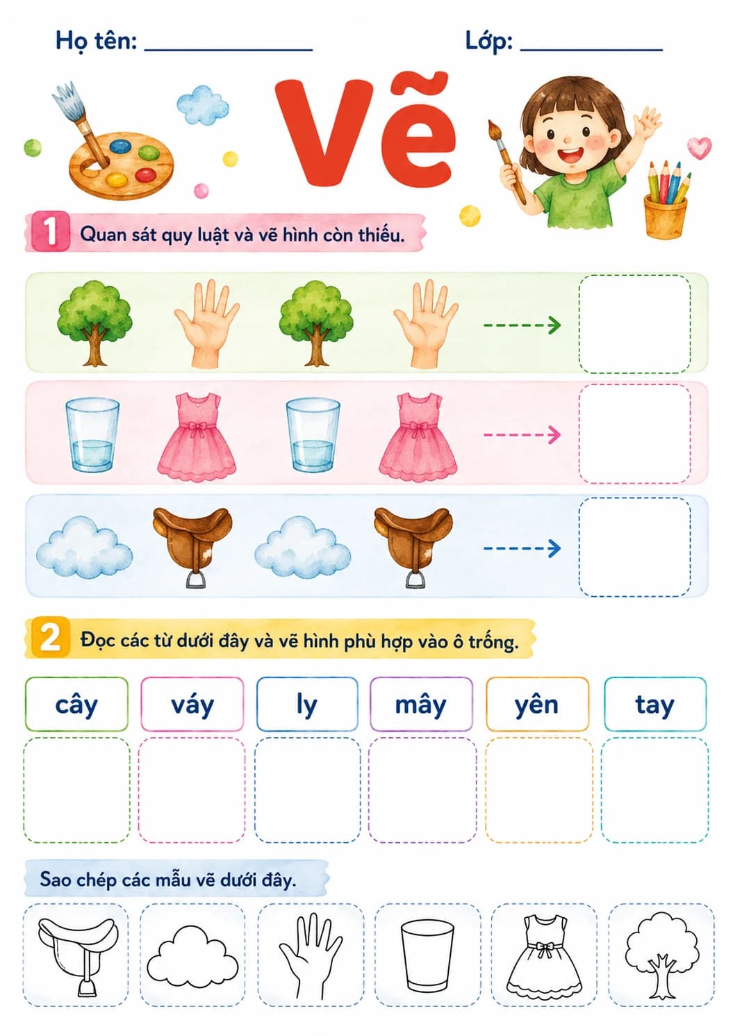 Vietnamese Letter Y Phonics Worksheets Pack page 5 printable worksheet preview