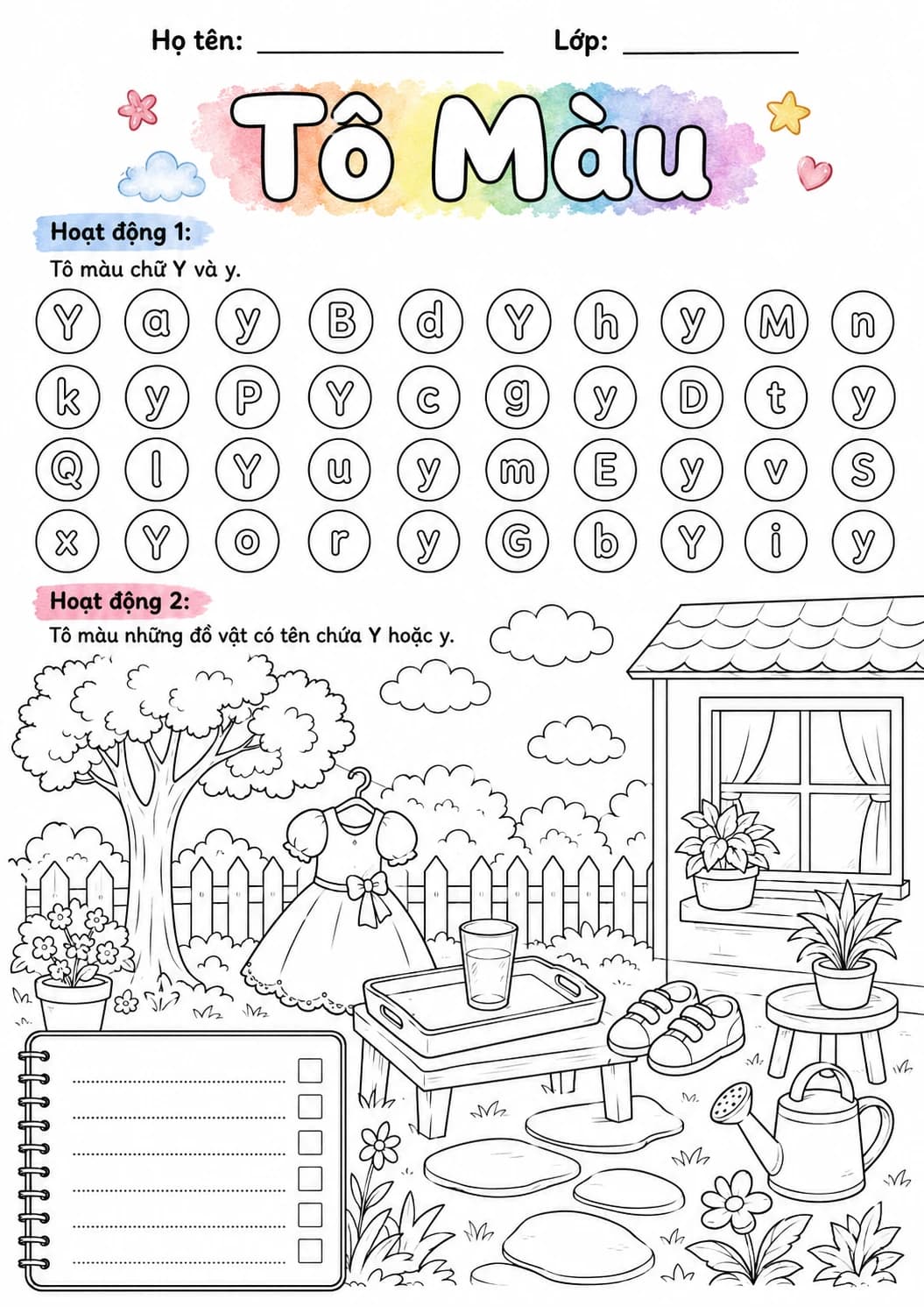 Vietnamese Letter Y Phonics Worksheets Pack page 8 printable worksheet preview