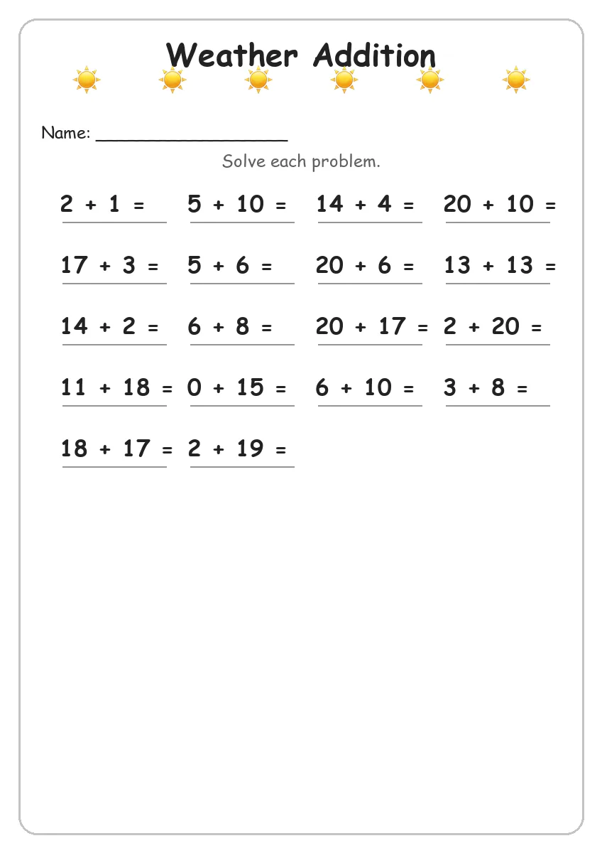 Weather Addition (Grade 2)