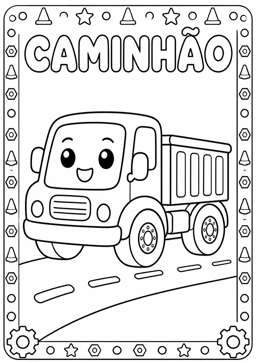 Desenho de caminhão para colorir