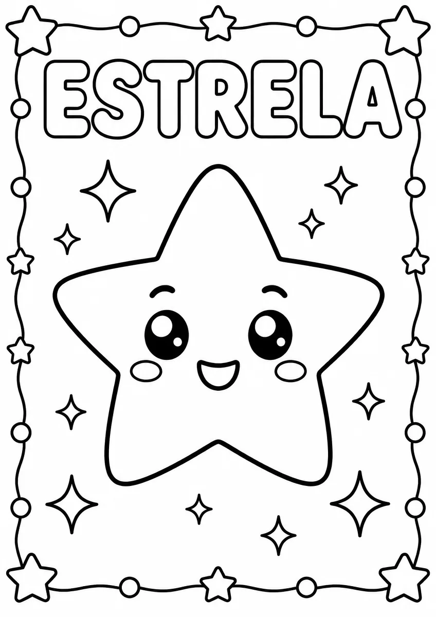 Desenho de estrela para colorir