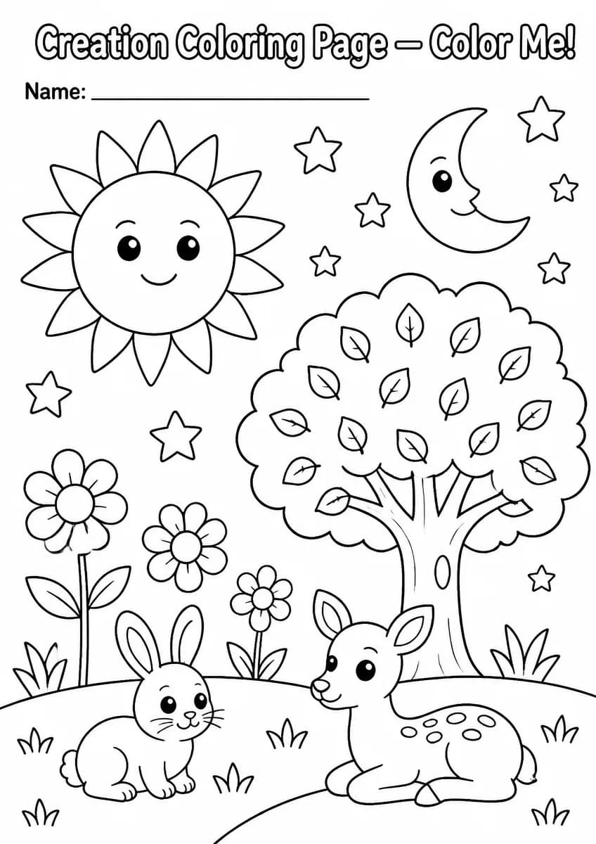 Creation Coloring Page