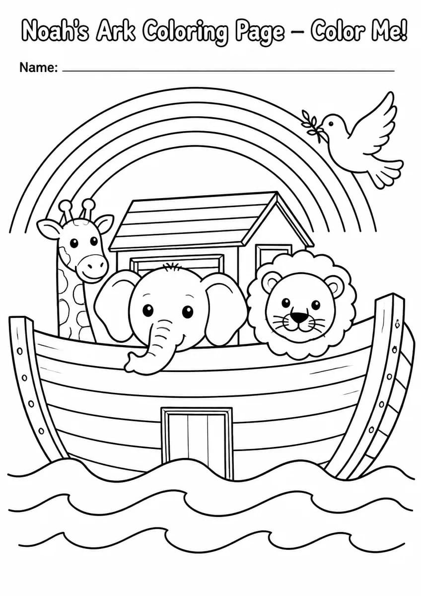 Noah's Ark Coloring Page