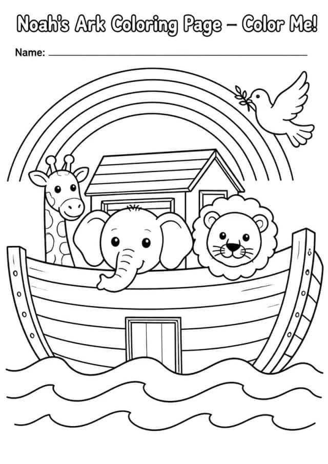 Noah's Ark Coloring Page