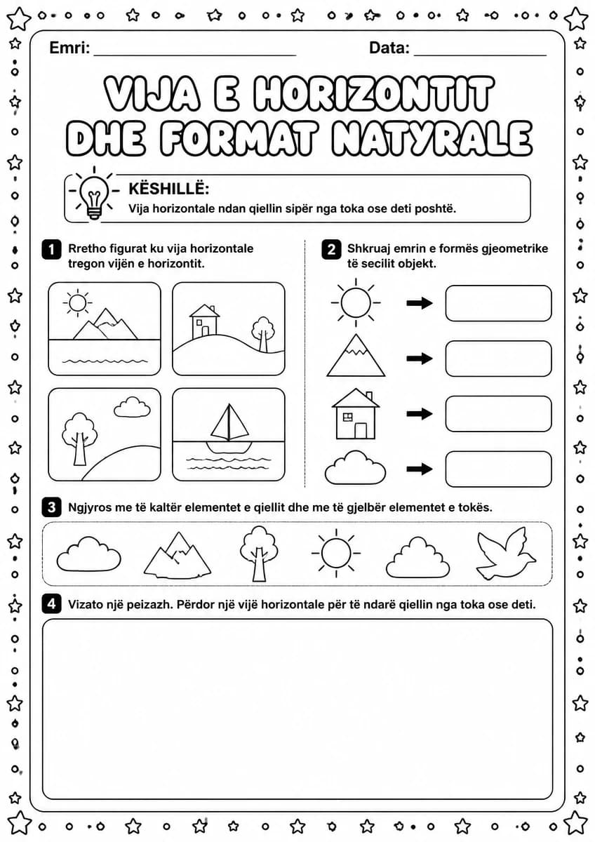 Vija e horizontit dhe format natyrale