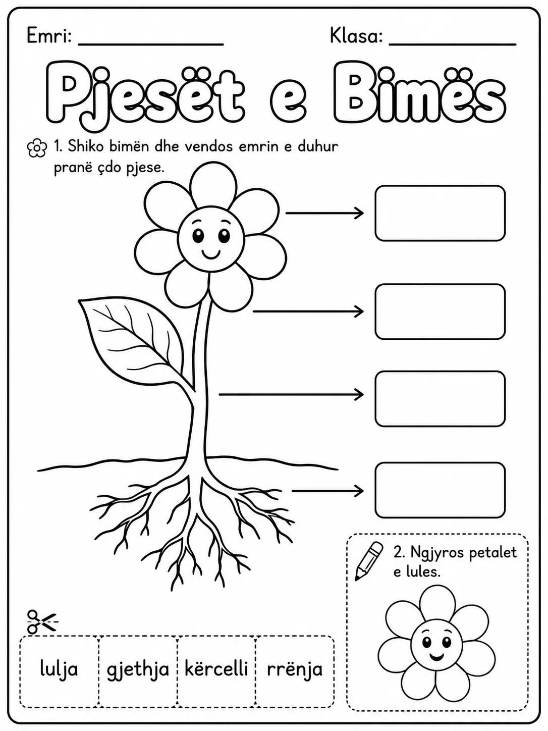 Bimët - Pako fletësh pune faqja 4 - pamje e fletës së punës