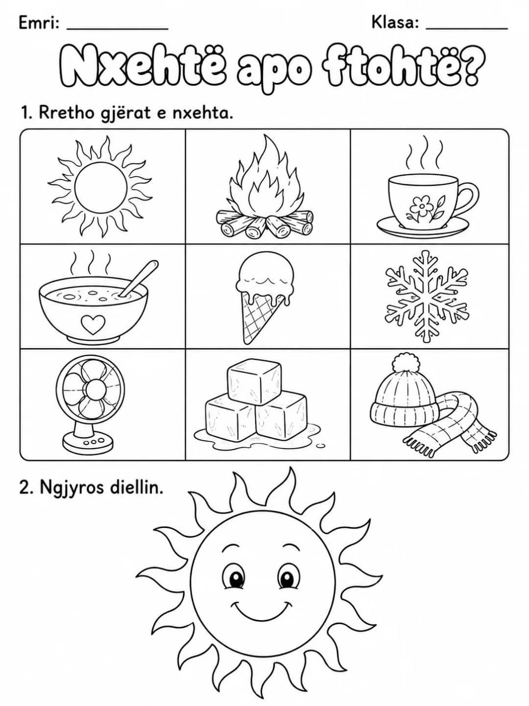 Energjia dhe nxehtësia - Pako fletësh pune - 10 faqe të shtypshme për dituri natyre nga KiwiBee