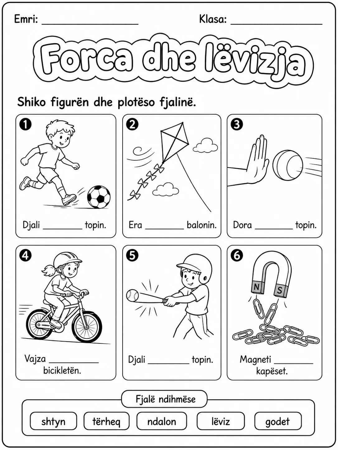 Lëvizja - Pako fletësh pune faqja 8 - pamje e fletës së punës