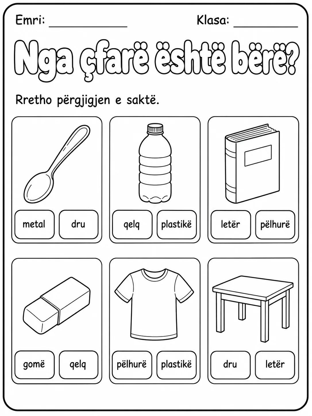 Materialet - Pako fletësh pune faqja 3 - pamje e fletës së punës