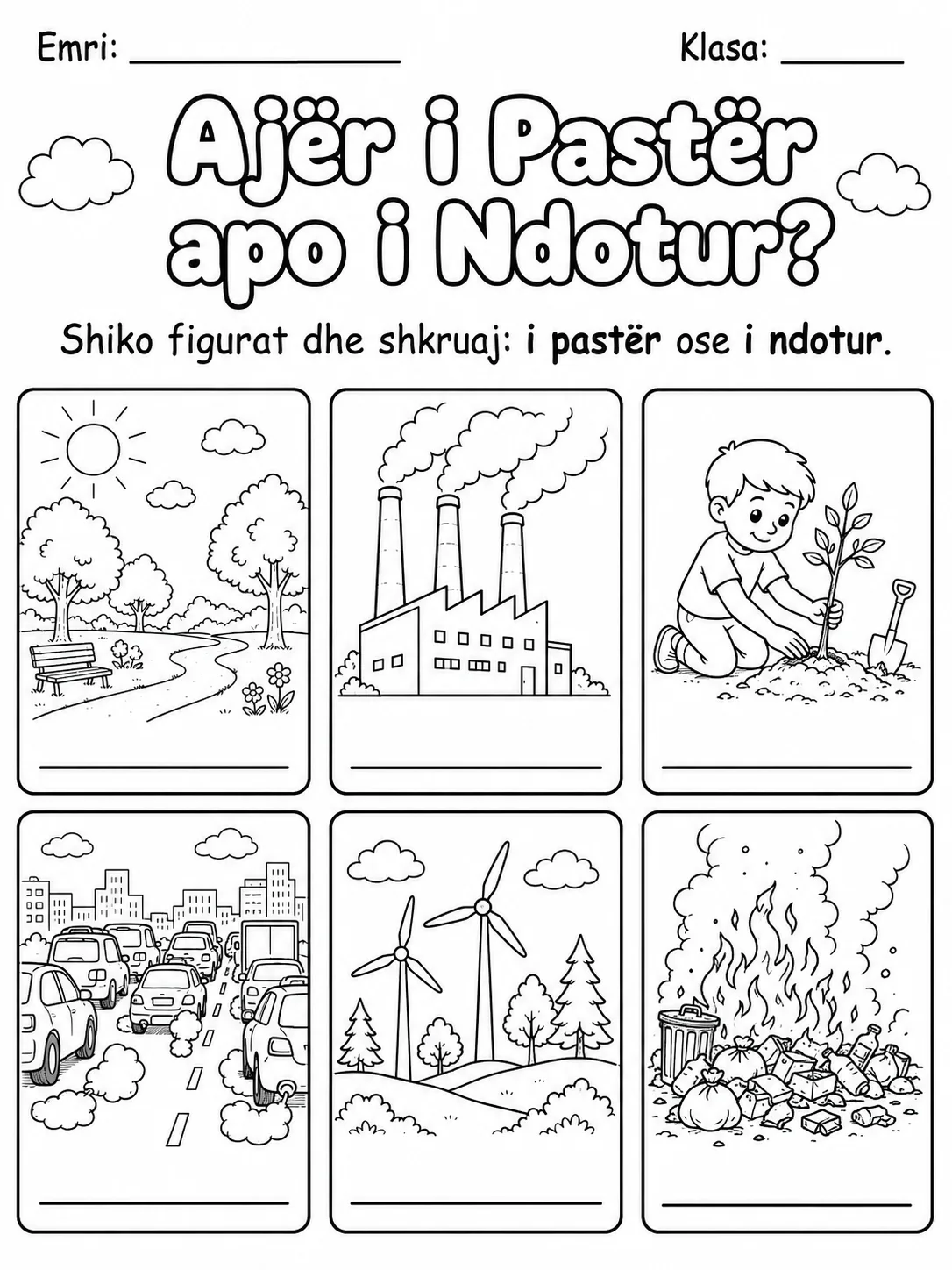 Ndotja e ajrit - Pako fletësh pune faqja 3 - pamje e fletës së punës
