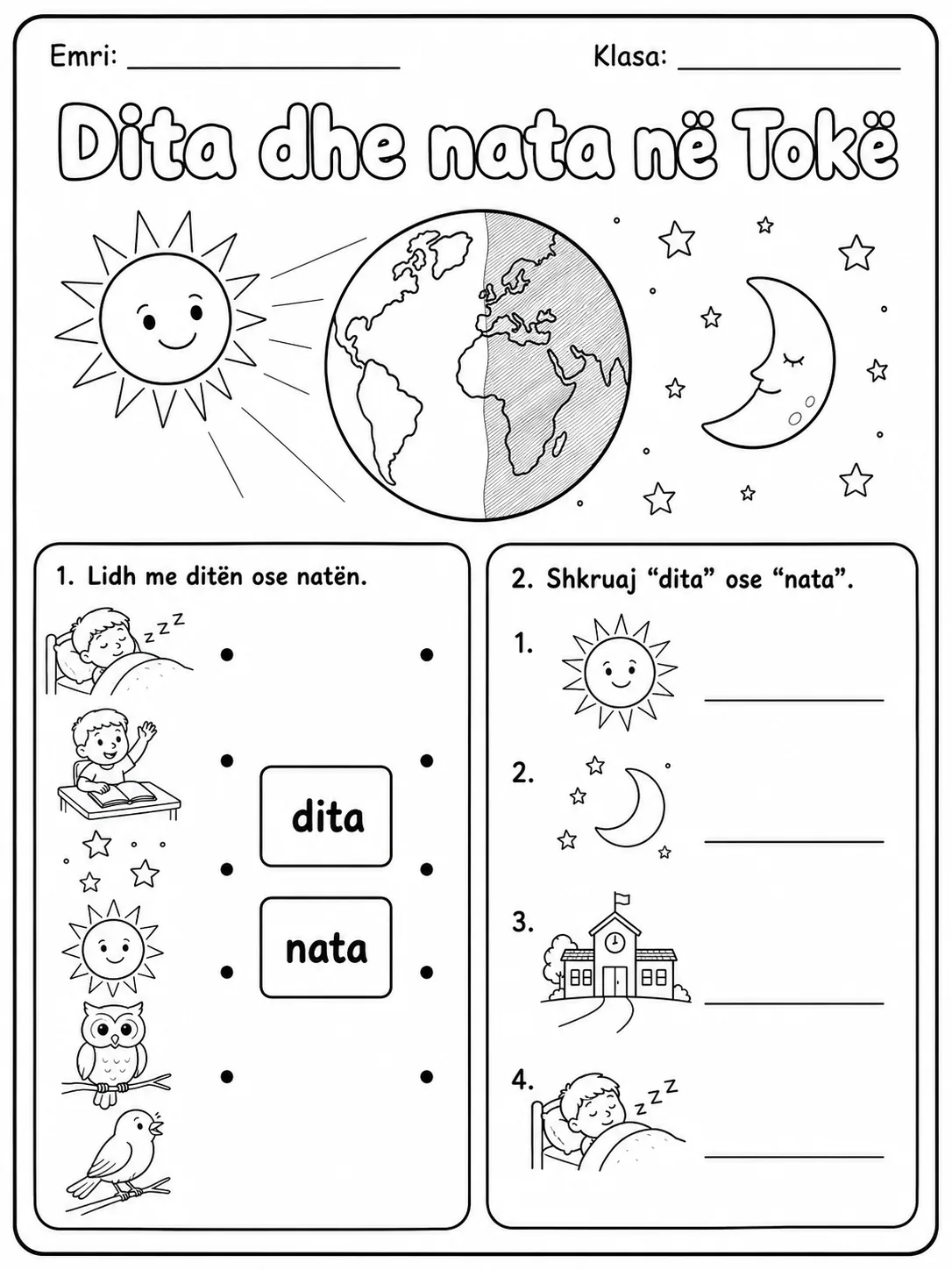 Planeti Tokë - Pako fletësh pune faqja 4 - pamje e fletës së punës