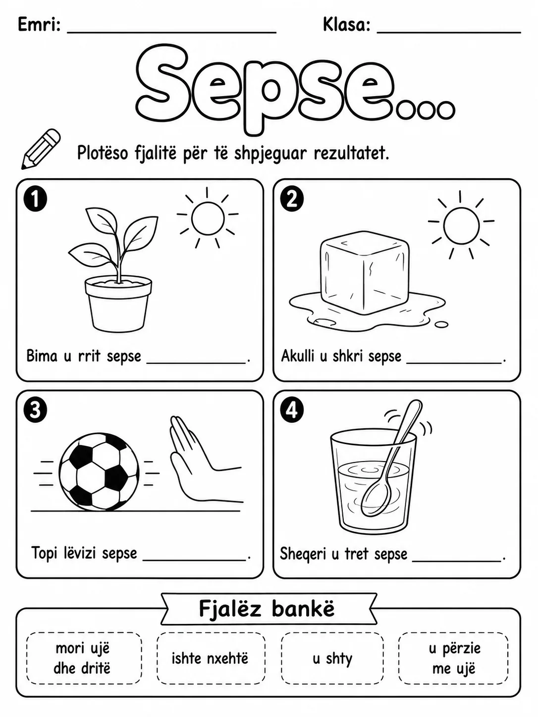 Rezultati i eksperimentit - Pako fletësh pune faqja 4 - pamje e fletës së punës