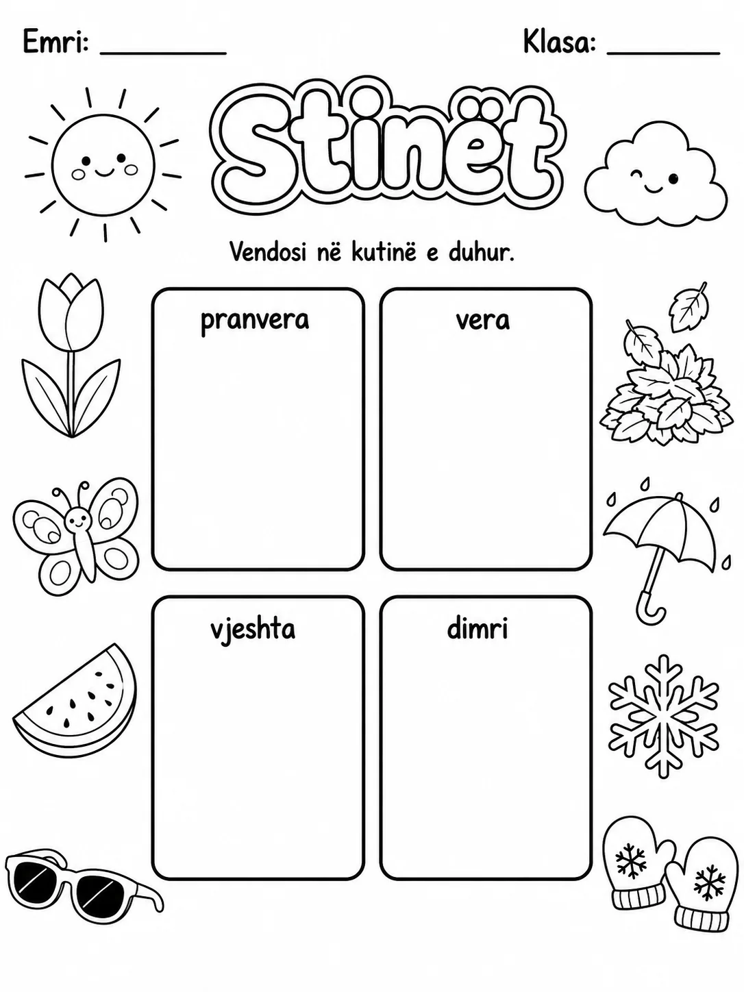 Stinët - Pako fletësh pune faqja 7 - pamje e fletës së punës