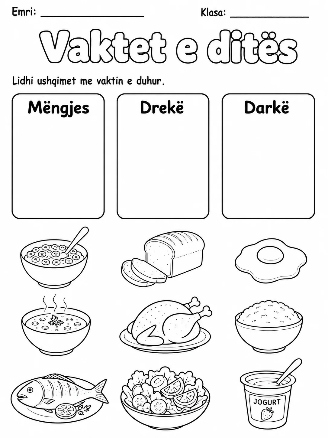 Ushqime të shëndetshme - Pako fletësh pune faqja 4 - pamje e fletës së punës
