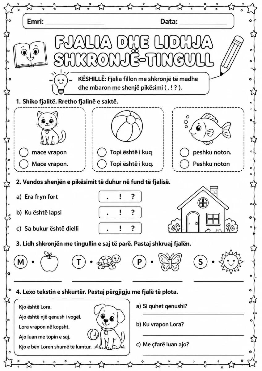 Fjalia dhe lidhja shkronjë-tingull