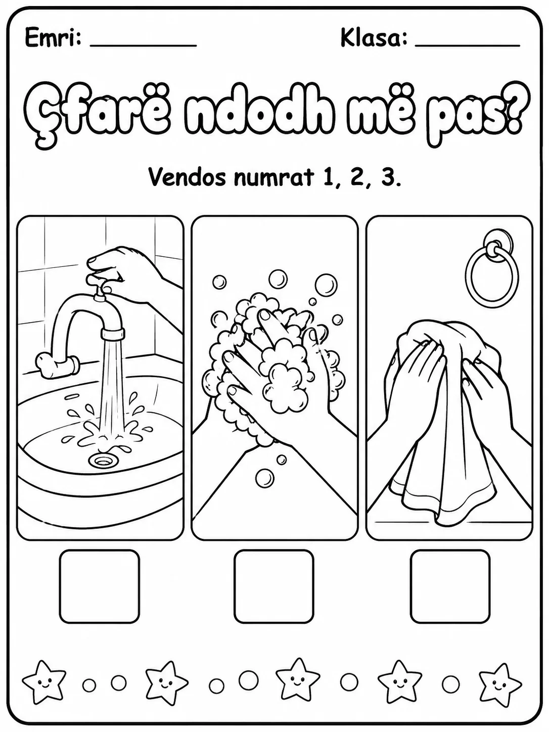 Çfarë ndodh së pari? - Pako fletësh pune faqja 4 - pamje e fletës së punës