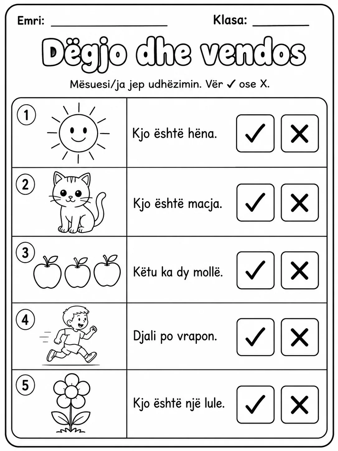Dëgjo dhe rretho - Pako fletësh pune faqja 6 - pamje e fletës së punës