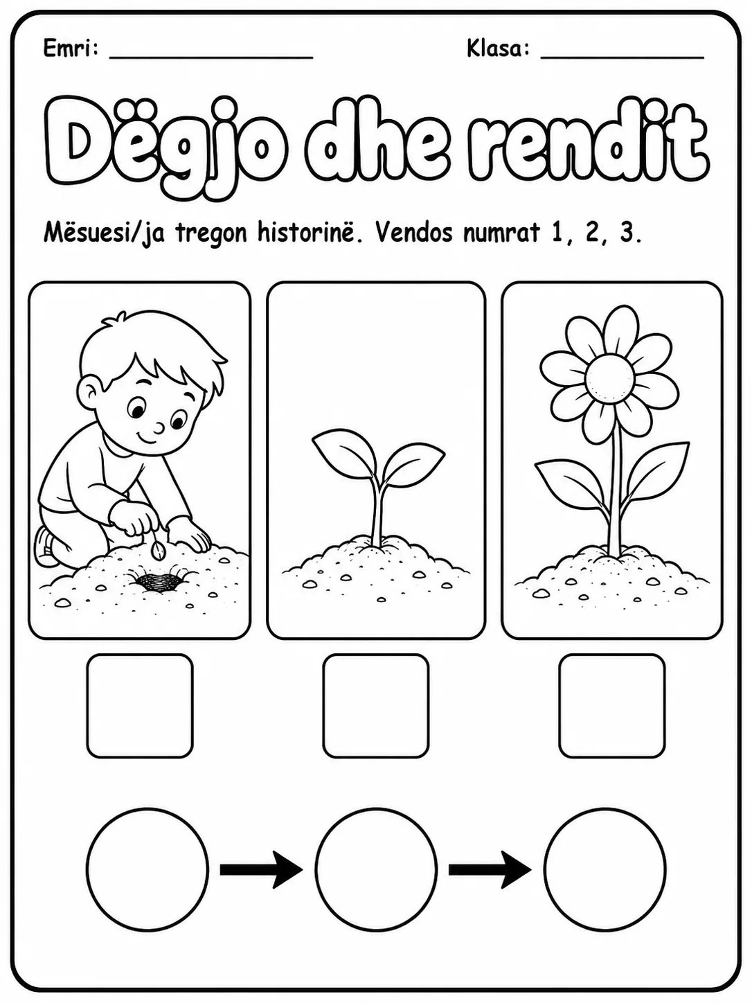 Dëgjo dhe rretho - Pako fletësh pune faqja 8 - pamje e fletës së punës