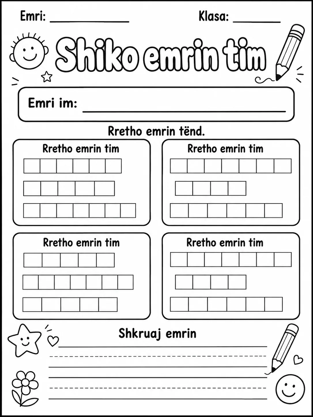 Emri im - Pako fletësh pune faqja 2 - pamje e fletës së punës