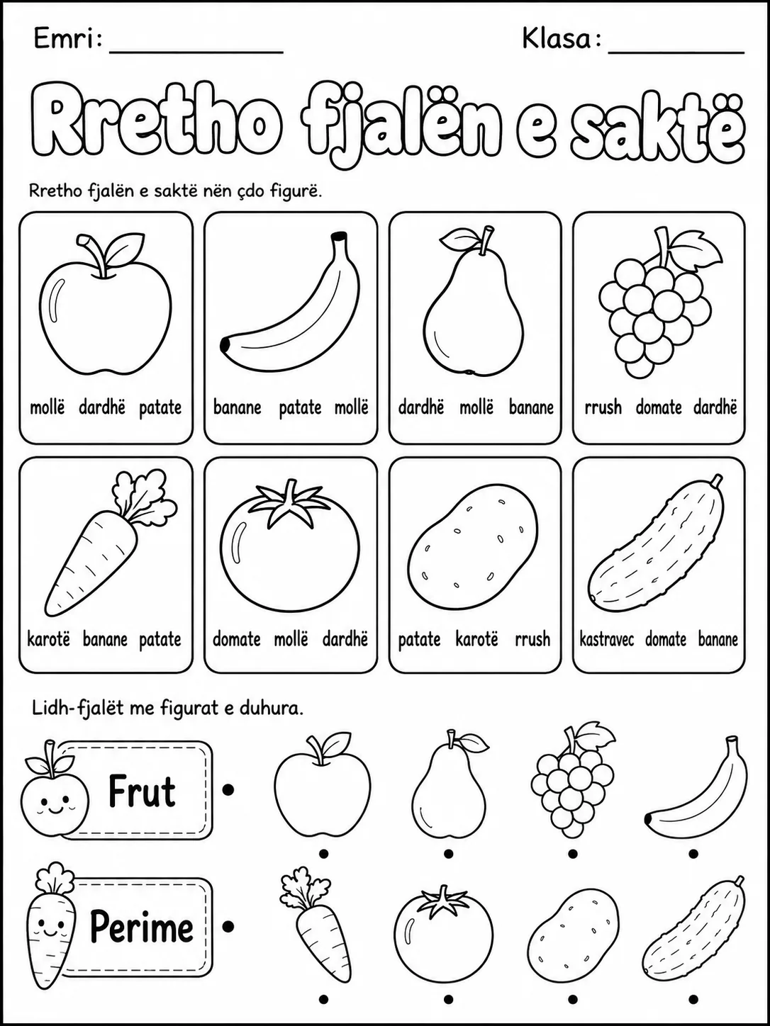 Frutat - Pako fletësh pune faqja 5 - pamje e fletës së punës