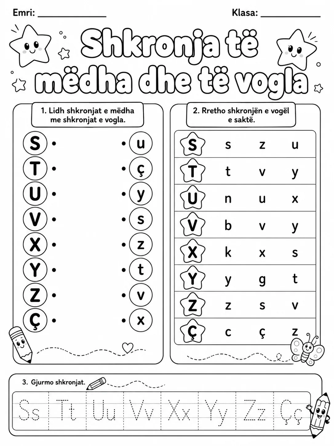 Lidh shkronjat - Pako fletësh pune faqja 4 - pamje e fletës së punës