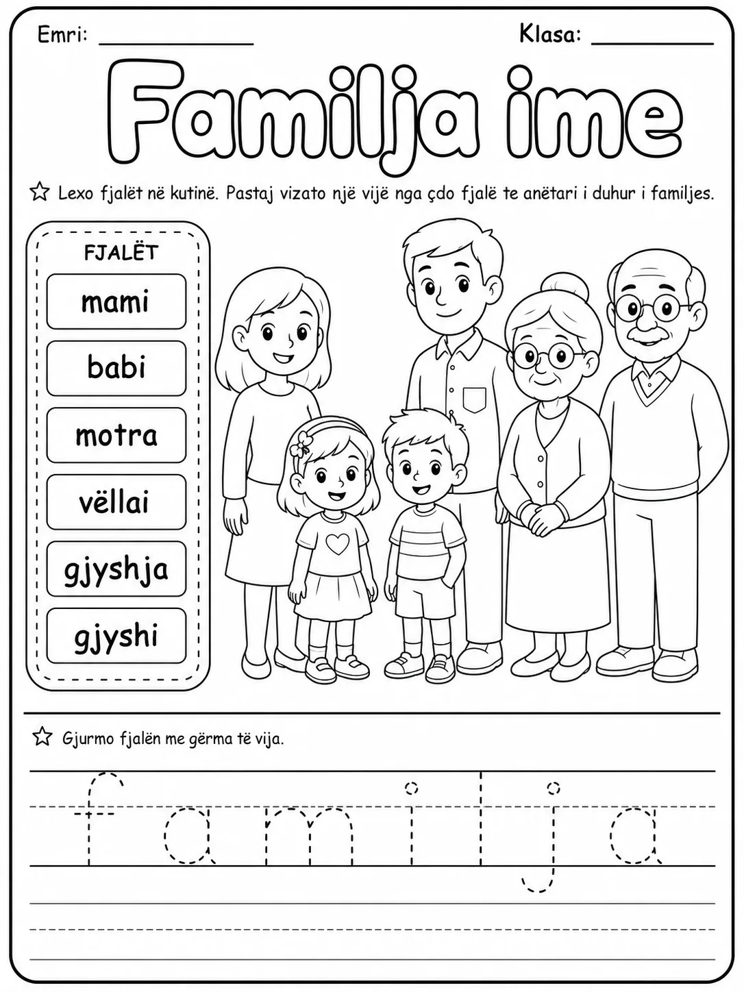 Mami dhe babi - Pako fletësh pune faqja 4 - pamje e fletës së punës