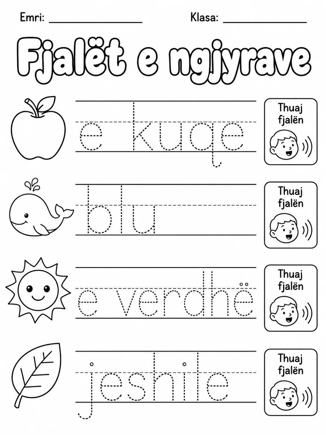 Ngjyrat - Pako fletësh pune faqja 2 - pamje e fletës së punës