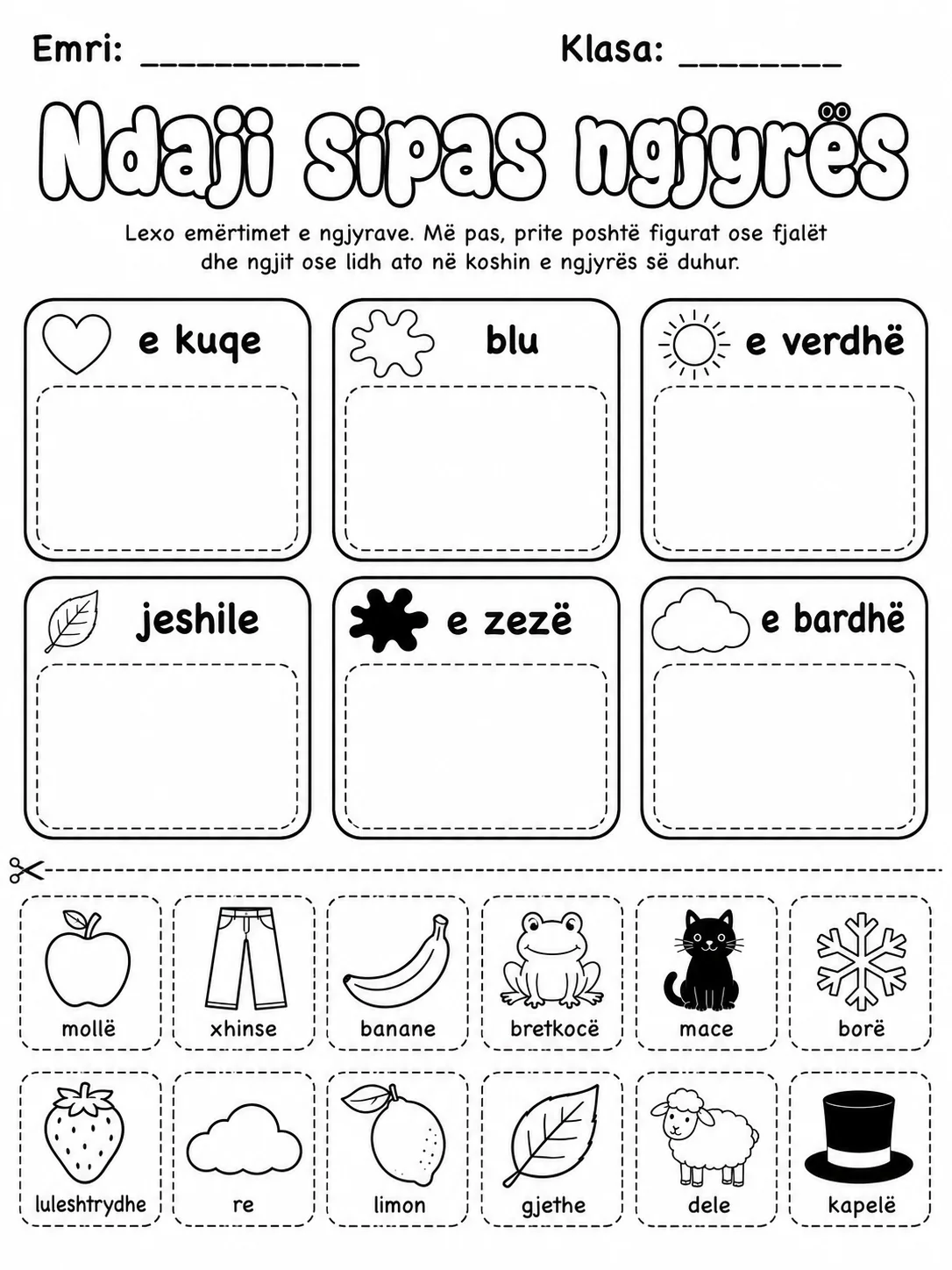 Ngjyrat - Pako fletësh pune faqja 8 - pamje e fletës së punës