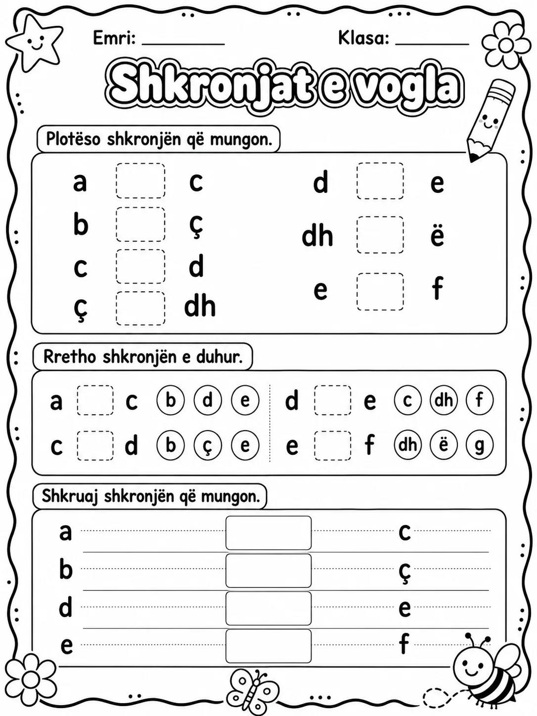 Shkronja që mungon - Pako fletësh pune faqja 4 - pamje e fletës së punës
