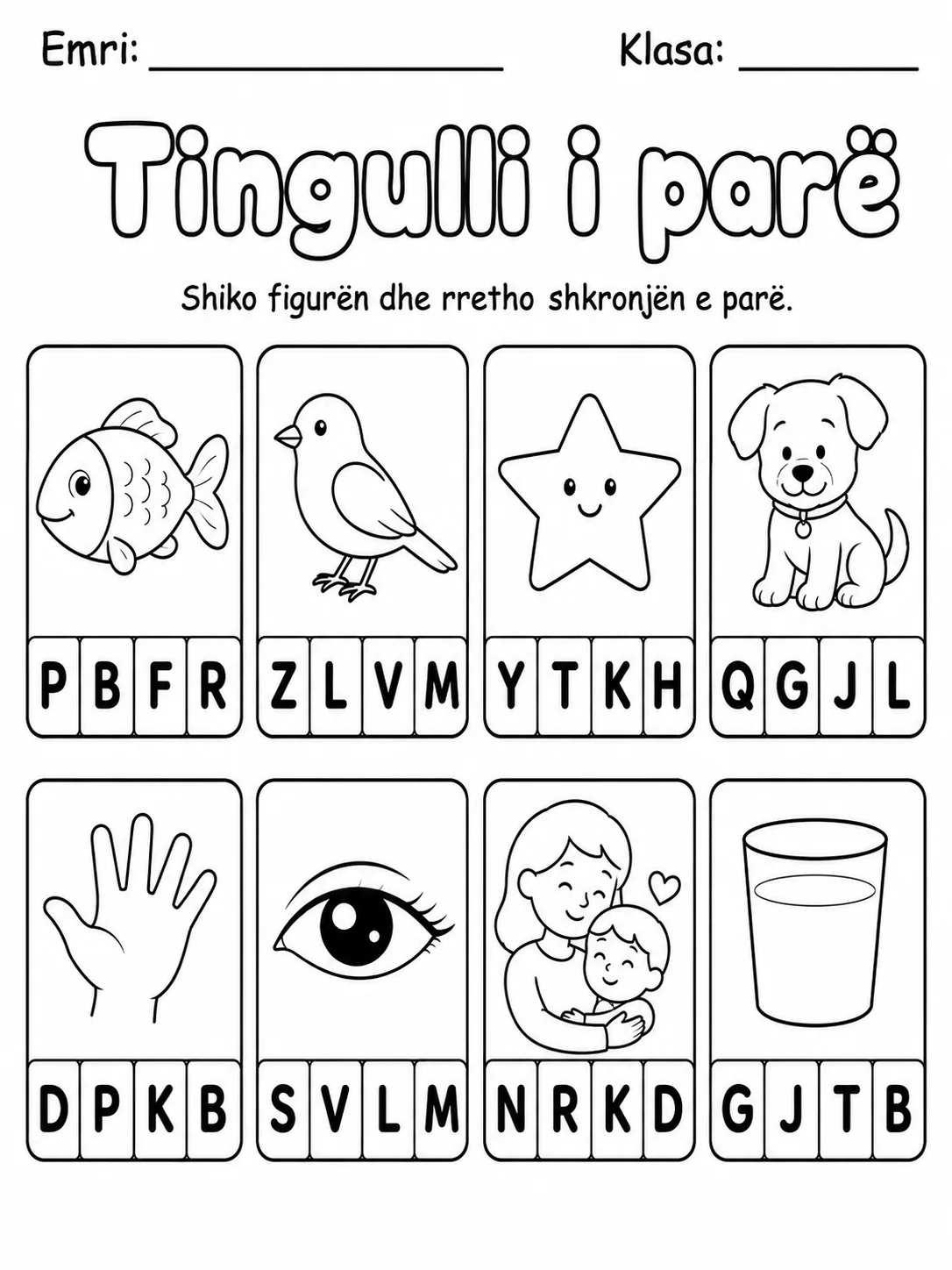 Tingulli i parë - Pako fletësh pune - Grupi 2 faqja 3 - pamje e fletës së punës