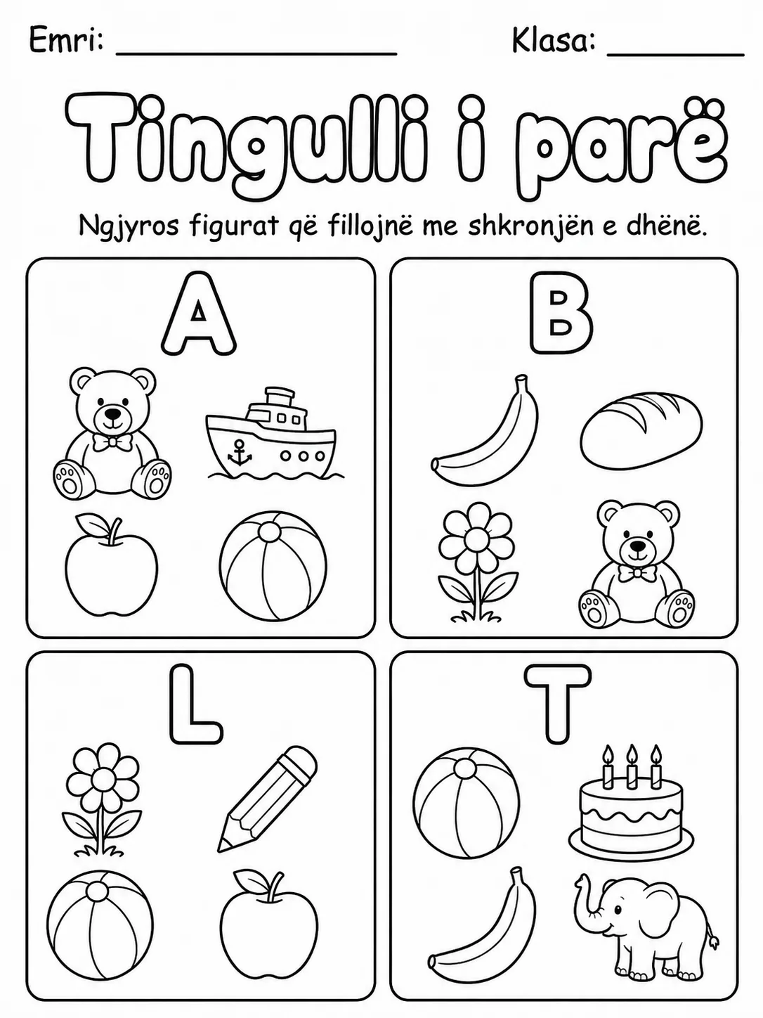 Tingulli i parë - Pako fletësh pune - Grupi 2 faqja 5 - pamje e fletës së punës